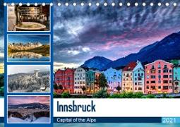 Innsbruck - Capital of the AlpsAT-Version (Tischkalender 2021 DIN A5 quer)