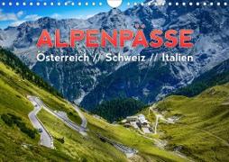 ALPENPÄSSE Österreich - Schweiz - Italien (Wandkalender 2021 DIN A4 quer)