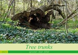 Tree trunks uprooted - dead - felled (Wall Calendar 2021 DIN A3 Landscape)