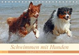 Schwimmen mit Hunden - Ein Spaß für Mensch und Hund (Tischkalender 2021 DIN A5 quer)