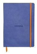 Rhodiarama flexibles Notizbuch A5 80 Blatt liniert saphirblau 90g, mit Gummizugverschluss