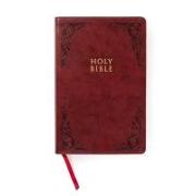 CSB Large Print Personal Size Reference Bible, Burgundy Leathertouch