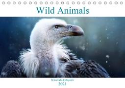 Wild Animals - Wilde Tiere (Tischkalender 2021 DIN A5 quer)