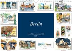 Berlin-Skizzen (Wandkalender 2021 DIN A4 quer)