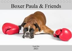 Boxerhündin Paula and Friends (Tischkalender 2021 DIN A5 quer)