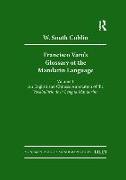 Francisco Varo's Glossary of the Mandarin Language
