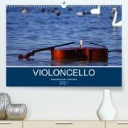 VIOLONCELLO - atemberaubende Cellomotive (Premium, hochwertiger DIN A2 Wandkalender 2021, Kunstdruck in Hochglanz)