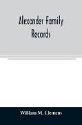 Alexander family records