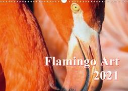 Flamingo Art 2021 UK-Version (Wall Calendar 2021 DIN A3 Landscape)