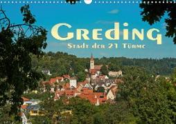Greding - Stadt der 21 Türme (Wandkalender 2021 DIN A3 quer)