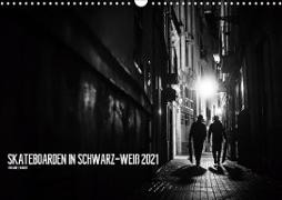 Skateboarden in Schwarz-Weiß (Wandkalender 2021 DIN A3 quer)