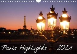 Paris Highlights Wandkalender 2021 DIN A3 quer (Wandkalender 2021 DIN A4 quer)
