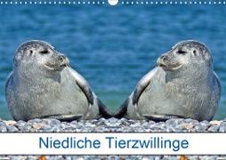Niedliche Tierzwillinge (Wandkalender 2021 DIN A3 quer)