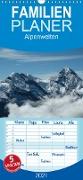 Alpenwelten - Familienplaner hoch (Wandkalender 2021 , 21 cm x 45 cm, hoch)