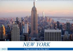 New York - 4 Tage unterwegs im Big Apple (Wandkalender 2021 DIN A2 quer)
