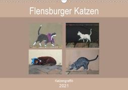 Flensburger Katzen (Wandkalender 2021 DIN A3 quer)