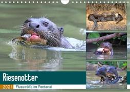 Riesenotter - Flusswölfe im Pantanal (Wandkalender 2021 DIN A4 quer)