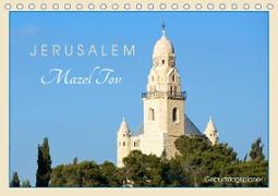 Jerusalem - Mazel Tov - Geburtstagsplaner (Tischkalender 2021 DIN A5 quer)