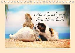 Meerschweinchen 2021, kleine Herzensbrecher (Tischkalender 2021 DIN A5 quer)