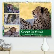 Katzen im Busch (Premium, hochwertiger DIN A2 Wandkalender 2021, Kunstdruck in Hochglanz)