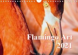 Flamingo Art 2021 UK-Version (Wall Calendar 2021 DIN A4 Landscape)