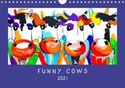 Funny cows (Wall Calendar 2021 DIN A4 Landscape)