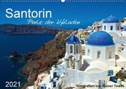 Santorin - Perle der Kykladen (Wandkalender 2021 DIN A2 quer)