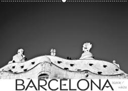 BARCELONA [black/white] (Wandkalender 2021 DIN A2 quer)