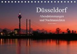 Düsseldorf Abendstimmungen und Nachtansichten (Tischkalender 2021 DIN A5 quer)