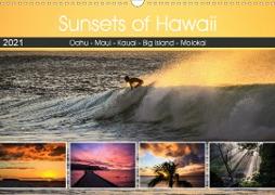 Sunsets of Hawaii (Wandkalender 2021 DIN A3 quer)