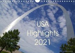 USA Highlights 2021 (Wandkalender 2021 DIN A4 quer)