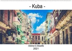Kuba - Oldtimer & Streetlife (Wandkalender 2021 DIN A2 quer)