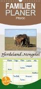Pferdeland Mongolei - Familienplaner hoch (Wandkalender 2021 , 21 cm x 45 cm, hoch)