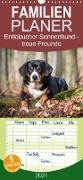 Entlebucher Sennenhund - treue Freunde - Familienplaner hoch (Wandkalender 2021 , 21 cm x 45 cm, hoch)