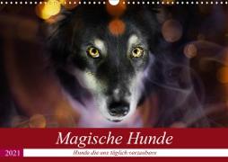 Magische Hunde - Hunde die uns täglich verzaubern (Wandkalender 2021 DIN A3 quer)