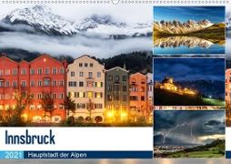 Innsbruck - Hauptstadt der AlpenAT-Version (Wandkalender 2021 DIN A2 quer)