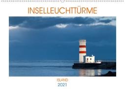 Inselleuchttürme Island (Wandkalender 2021 DIN A2 quer)