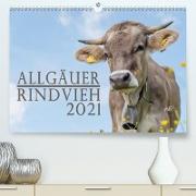 Allgäuer Rindvieh 2021 (Premium, hochwertiger DIN A2 Wandkalender 2021, Kunstdruck in Hochglanz)