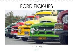 FORD PICK-UPS F 1 - F 100 (Wandkalender 2021 DIN A3 quer)