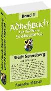 Adreßbuch / Einwohnerbuch des Kreises SONNEBERG mit der Stadt SONNEBERG und 51 Kreisorte 1948/49 (Band 1 von 2)