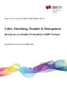 Lehre, Forschung, Transfer & Management - Beiträge aus der Fakultät Wirtschaft der DHBW Stuttgart