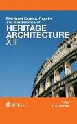 Structural Studies, Repairs and Maintenance of Heritage Architecture XIII