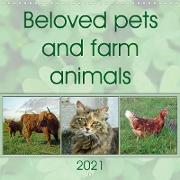 Beloved pets and farm animals (Wall Calendar 2021 300 × 300 mm Square)