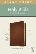 NLT Personal Size Giant Print Bible, Filament Enabled Edition (Genuine Leather, Brown)