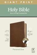 NLT Personal Size Giant Print Bible, Filament Enabled Edition (Red Letter, Leatherlike, Rustic Brown, Indexed)