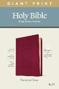 KJV Personal Size Giant Print Bible, Filament Enabled Edition (Leatherlike, Diamond Frame Cranberry)