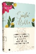 Reina Valera 1960 Santa Biblia Edición Artística, Tapa Dura/Tela, Floral, Canto con Diseño, Letra Roja