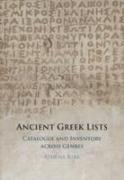 Ancient Greek Lists: Catalogue and Inventory Across Genres
