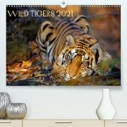 Wild Tigers 2021 (Premium, hochwertiger DIN A2 Wandkalender 2021, Kunstdruck in Hochglanz)