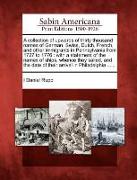 A collection of upwards of thirty thousand names of German, Swiss, Dutch, French, and other immigrants in Pennsylvania from 1727 to 1776: with a state